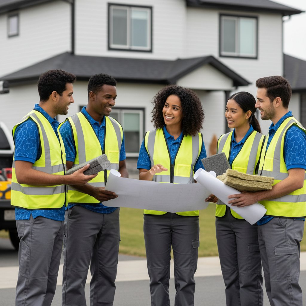 Zespół Qekoro podczas realizacji projektu ocieplenia